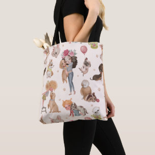 Bolso De Tela Love Dogs Tote Bag