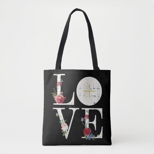 Bolso De Tela Love Eucharist First Holy Communion Christian Cath (Anverso)
