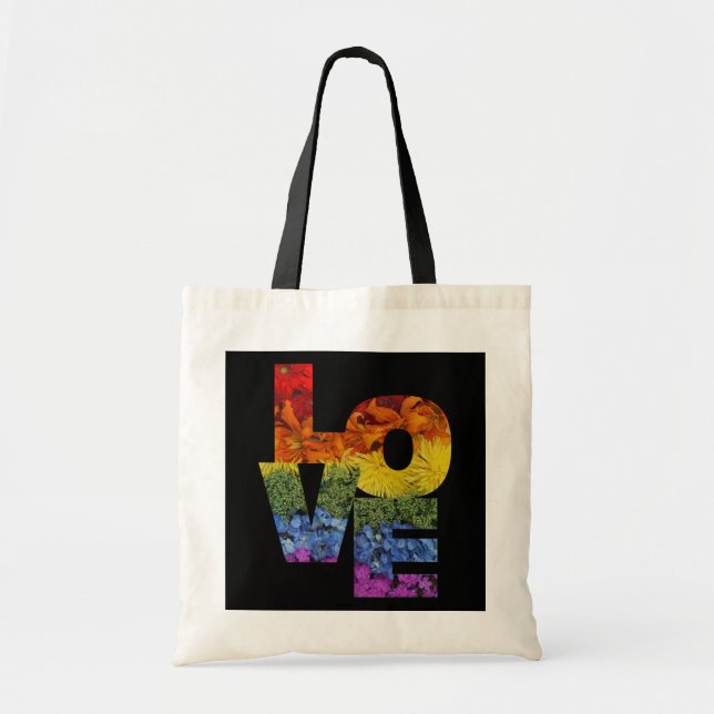 Bolso De Tela LOVE Flowers (Frente)