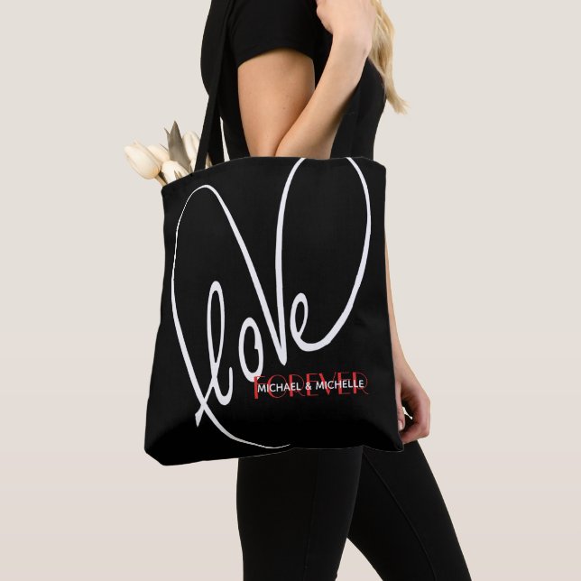 Bolso De Tela Love Forever El día de San Valentín (Detalle)