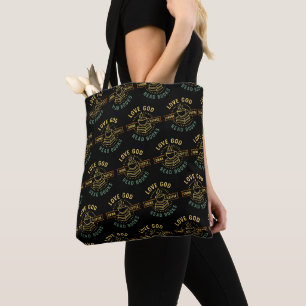 Bolso De Tela Love God Drink Coffee Read Books Amantes Vintage