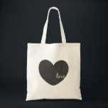 Bolso De Tela Love Heart Tote Bag<br><div class="desc">¡Lleva tus cosas a la moda con esta linda bolsa de amor!</div>