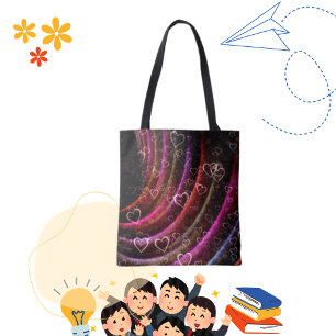 Bolso De Tela Love Hearts Bokeh Romance Tote Bag