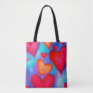 Bolso De Tela Love Hearts Tote Bag