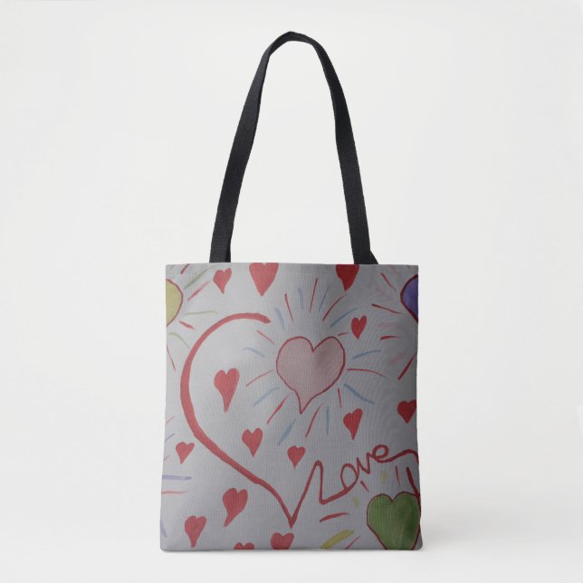 Bolso De Tela Love Hearts Tote Bag (Anverso)
