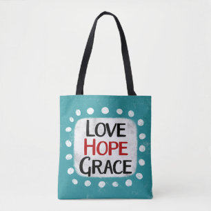 Bolso De Tela Love Hope Grace Tote Bag