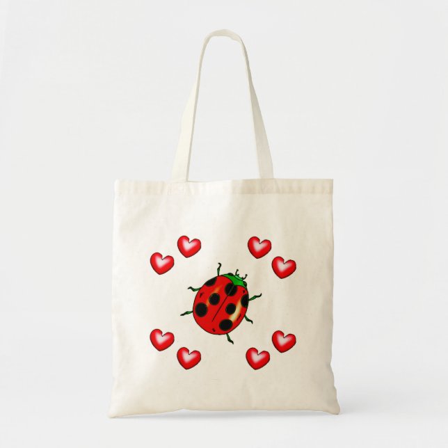 Bolso De Tela Love LadyBug (Frente)