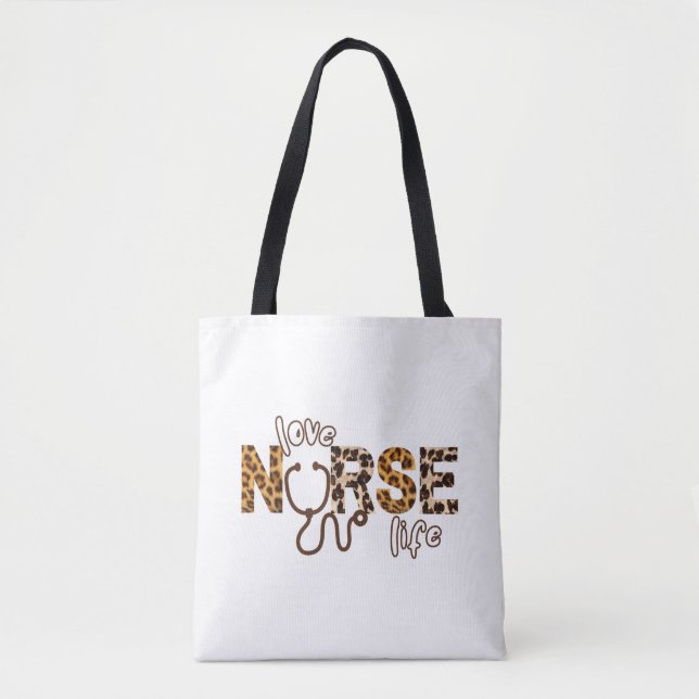 Bolso De Tela Love Nurse Life Cheetah 3 (Anverso)