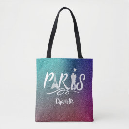 Bolso De Tela Love Paris Eiffel Tower Super Guay Personalizado
