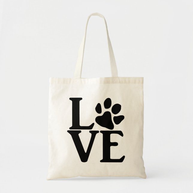 Bolso De Tela Love Paw Classic (Frente)