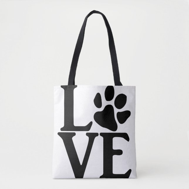 Bolso De Tela Love Paw Classic (Anverso)