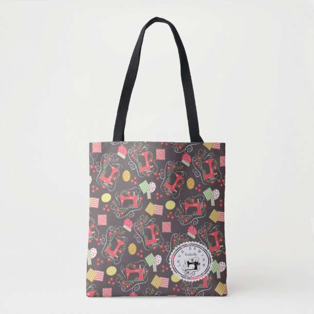 Bolso De Tela Love Swing Machine Brown (Anverso)