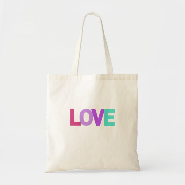 Bolso De Tela Love Tote Bag (Frente)