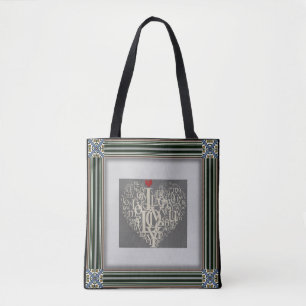 Bolso De Tela Love Tote Bag