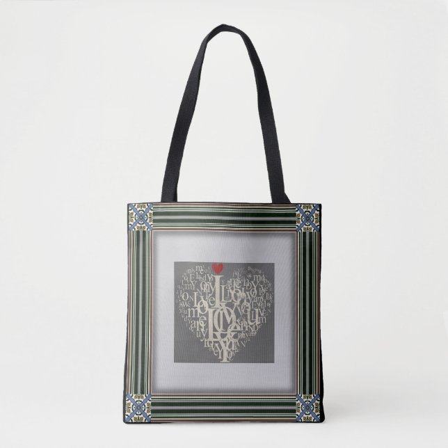 Bolso De Tela Love Tote Bag (Anverso)