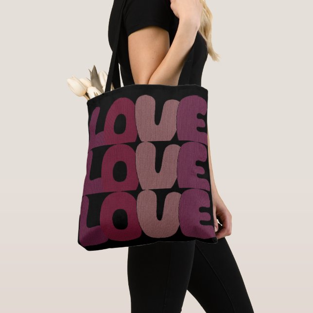 Bolso De Tela Love Tote Bag (Detalle)