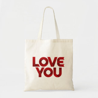 Bolso De Tela Love You – Bold Romantic Typography
