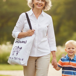 Bolso De Tela Love You Grandma Kids Art Personalized Gift