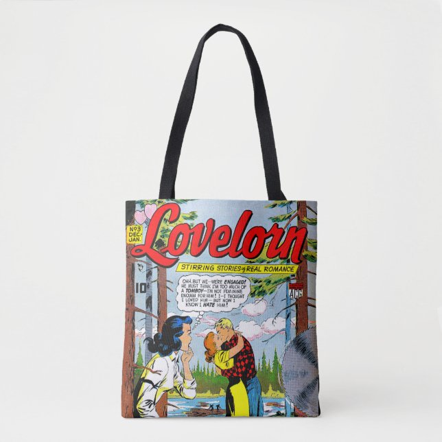 Bolso De Tela Lovelorn Betrayding Romance Historietas antiguas (Anverso)