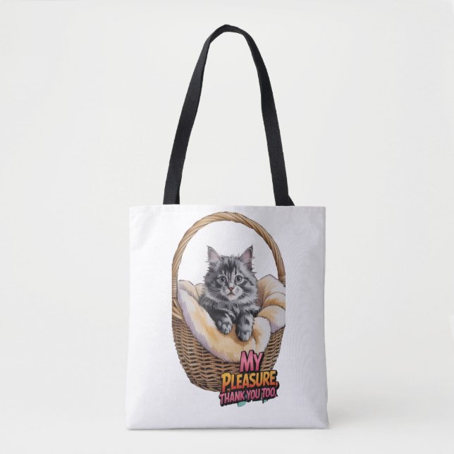 Bolso De Tela Lovely kitten  (Anverso)