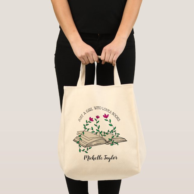 Bolso De Tela Lover de libros, regalo de gusanos de biblioteca,  (Anverso (producto))