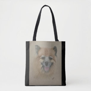 Bolso De Tela Lovers Tote, Tote de hombros de Pomerania