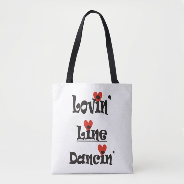 Bolso De Tela Lovin' Line Dancin" (Anverso)