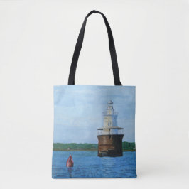 Bolso De Tela Lubec Channel Lighthosue Painting