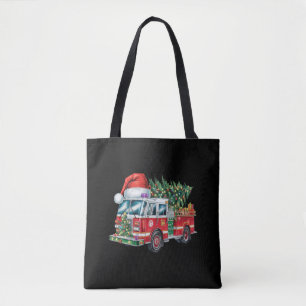 Bolso De Tela Luces de árbol de Navidad con sombrero de Santa de