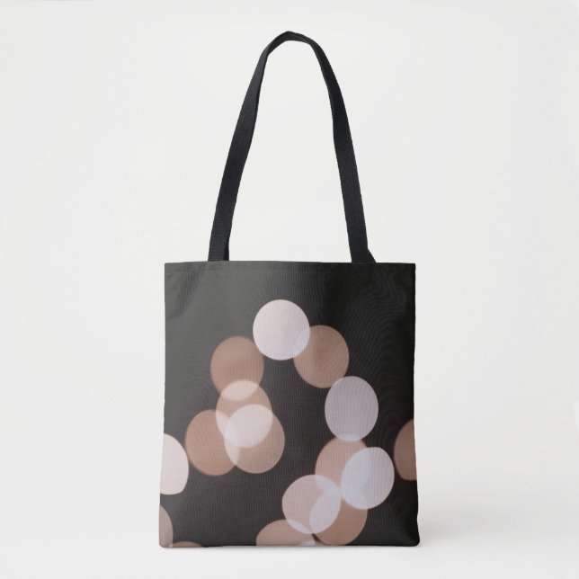 Bolso De Tela Luces de bokeh marrones (Anverso)