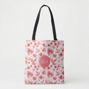 Bolso De Tela Luces de Corazón Rosa Brillante de Punto Personali