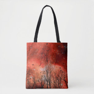 Bolso De Tela Luces de Estrella Roja
