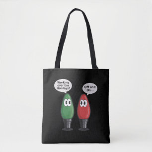 Bolso De Tela Luces de Navidad Broma Bombilla Funcionando Apagad