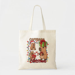 Bolso De Tela Luces de Navidad de Carpincho Divertidas Fiesta