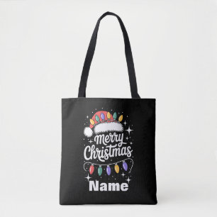 Bolso De Tela Luces de Navidad Sombrero de Santa Regalo Personal