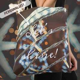 Bolso De Tela Luces de vacaciones de estilo retro