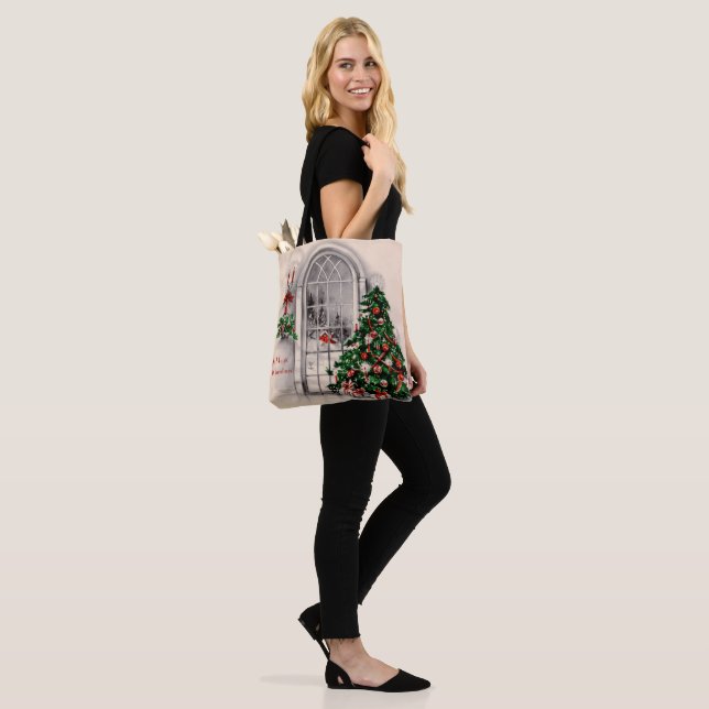 Bolso De Tela Luces de ventana de navidades (Puesto)