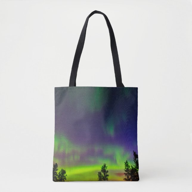 Bolso De Tela Luces del Norte | Manitoba Canadá (Anverso)