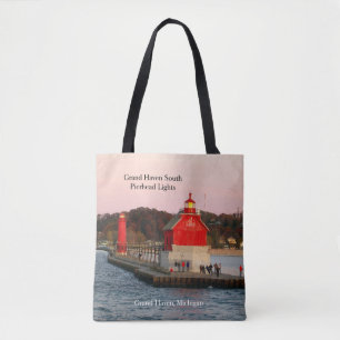 Bolso De Tela Luces South Pierhead de Grand Haven todo el tórax