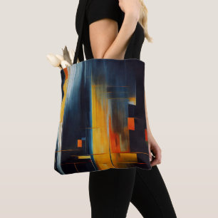 Bolso De Tela Luces Urbanas Geometría Abstracta