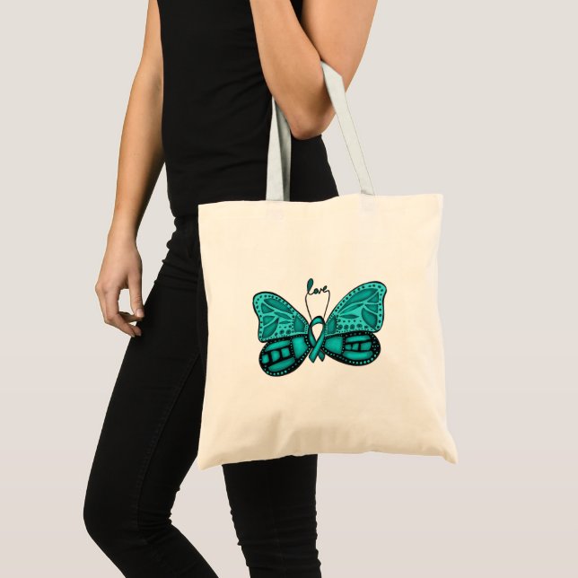 Bolso De Tela Lucha contra el cáncer de ovario (Anverso (producto))
