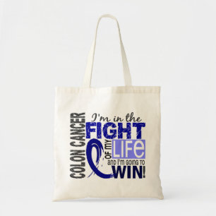 Bolso De Tela Lucha de mi cáncer de colon de la vida
