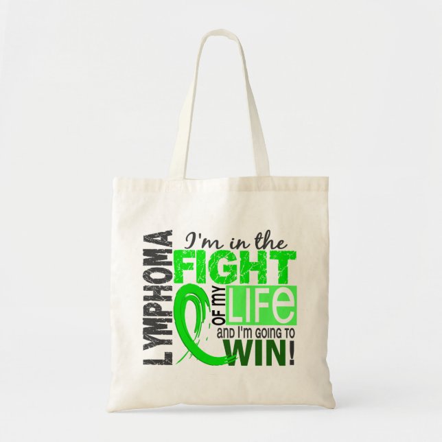 Bolso De Tela Lucha de mi linfoma de la vida (Frente)