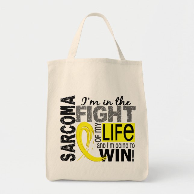 Bolso De Tela Lucha de mi sarcoma de la vida (Frente)