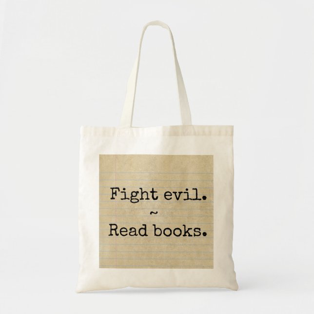 Bolso De Tela "Luchar contra el mal. Leer libros" (Frente)