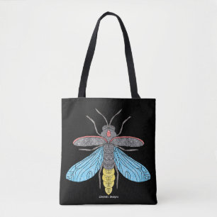 Bolso De Tela Luciérnaga (solitaria negra) - Tote