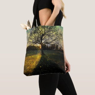 Bolso De Tela Luciérnagas mágicas paisaje de ensueño