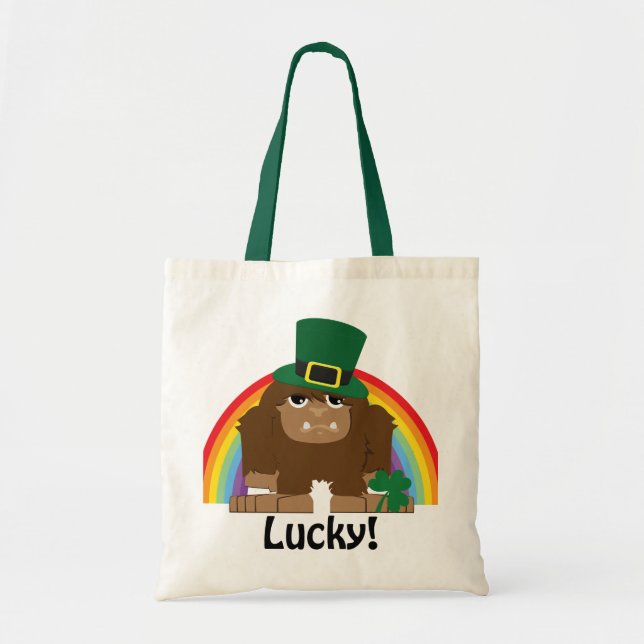 Bolso De Tela Lucky Bigfoot Leprechaun (Frente)