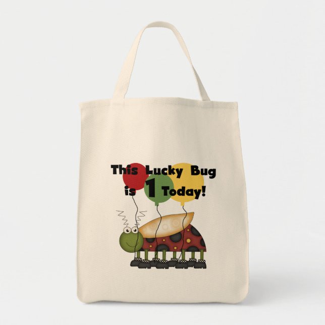 Bolso De Tela Lucky Bug es camisetas de cumpleaños y regalos (Frente)
