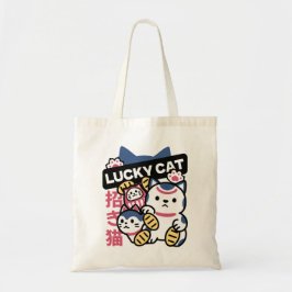 Bolso De Tela Lucky Cat Maneki Neko – Japanese Fortune Cat 